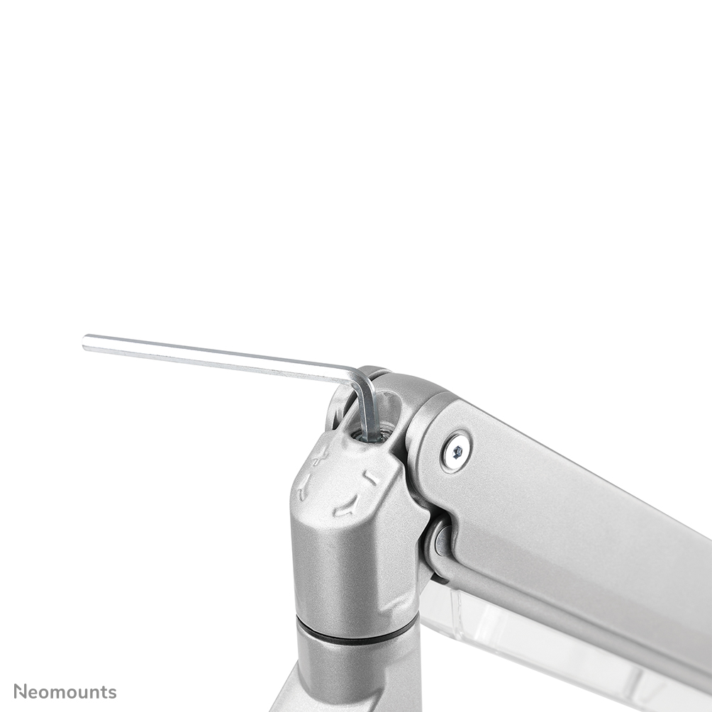Neomounts NM-D775SILVERPLUS Monitorarm 10-49" - Gasfeder - Topfix - 180°-Stopp